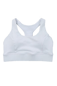 White Athletic Push Up Sports Bra