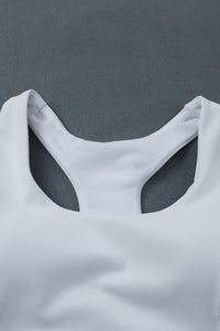 White Athletic Push Up Sports Bra